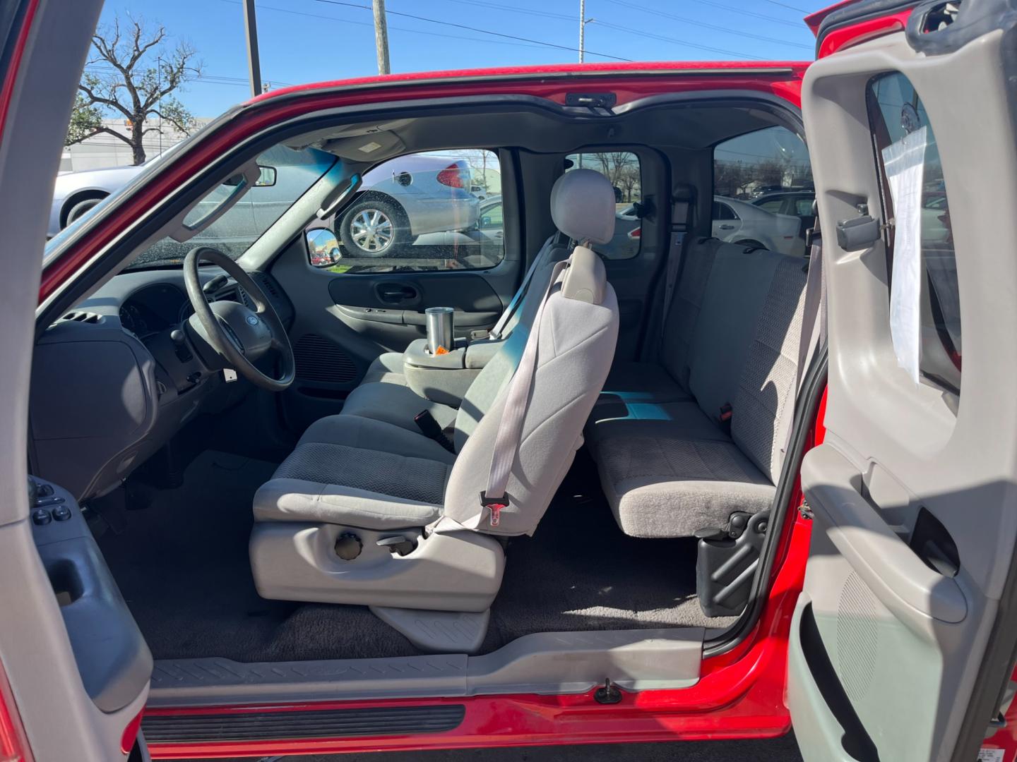 2003 red /TAN Ford F-150 XL SuperCab Flareside 2WD (1FTRX07213K) with an 4.2L V6 OHV 12V engine, Automatic transmission, located at 14700 Tomball Parkway 249, Houston, TX, 77086, (281) 444-2200, 29.928619, -95.504074 - Photo#9